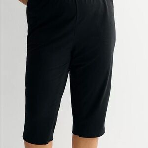 Croft & Barrow NWT 2X Black Skimmer Cotton Blend Knit Capri